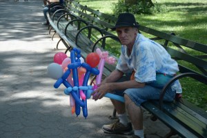 Mr Balloonman! Right by the zoo