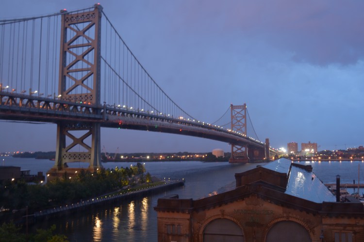 The Ben Franklin Bridge:our usual view 