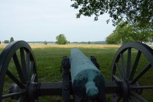 Looking out over the site of the Battle of Gettysburg