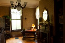 The Study/ Library maintaining its 1800s style