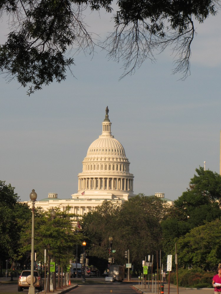 Dome of the Capitol - our first sight of DC's grandeur